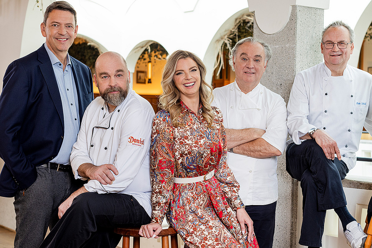 Gruppenbild von Peter Reichert, Franziska Kohlpaintner, Karl Ederer, Wolfgang Böttinger und Burkard Metz